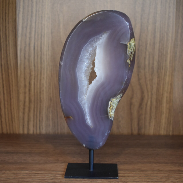 Agate Base Métal polie-Modèle 09