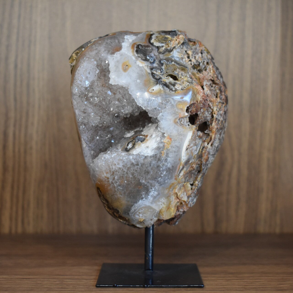 Agate Base Métal semi polie-Modèle 02