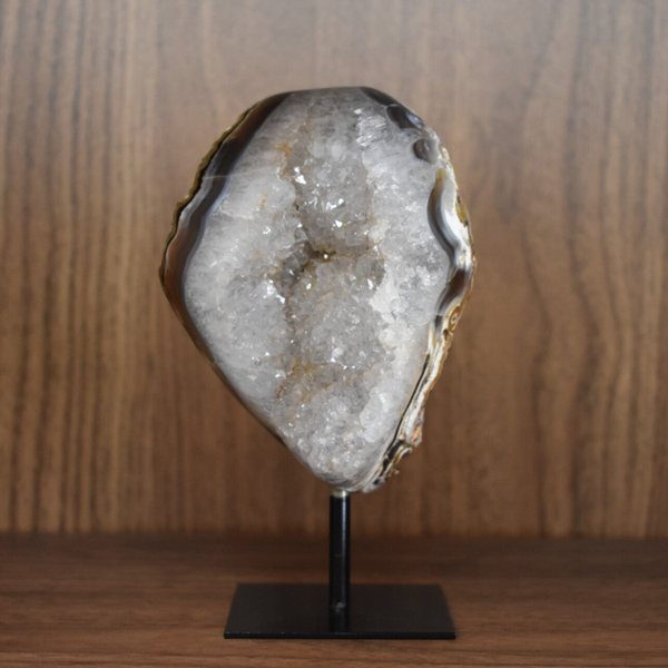 Agate Base Métal semi polie-Modèle 01