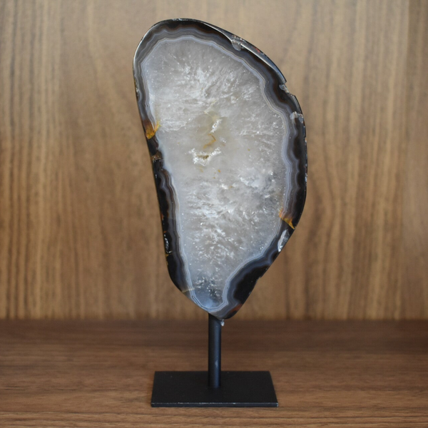 Agate Base Métal polie-Modèle 06