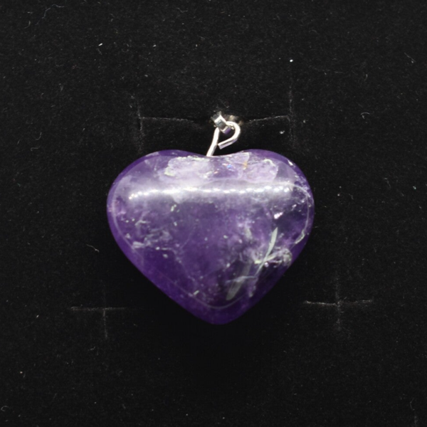 Pendentif Améthyste naturelle – Cœur – Brésil