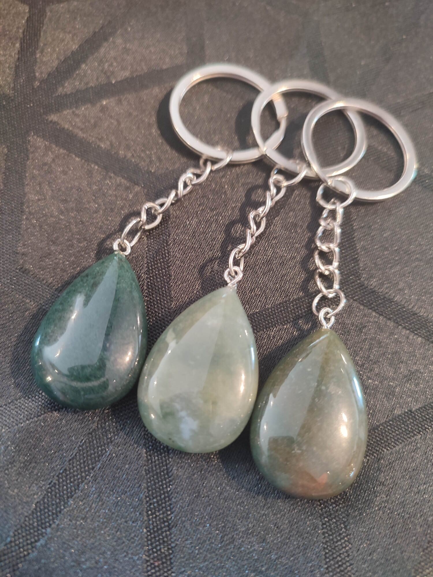 Porte-clés en Agate Mousse naturelle