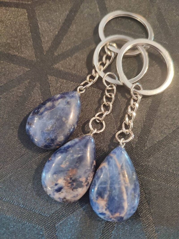 Porte-clés en Sodalite naturelle