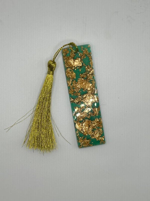 Bladwijzer klein groen met goud