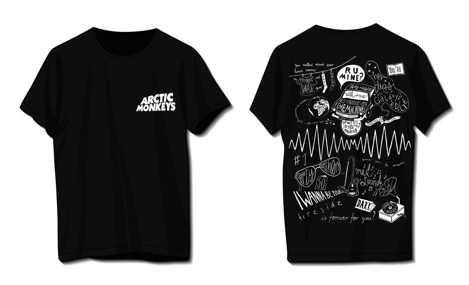 Arctic Monkeys black graphic tee