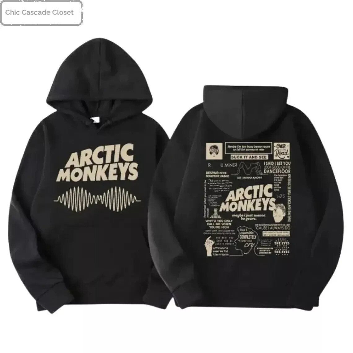 Arctic Monkeys black graphic hoddie