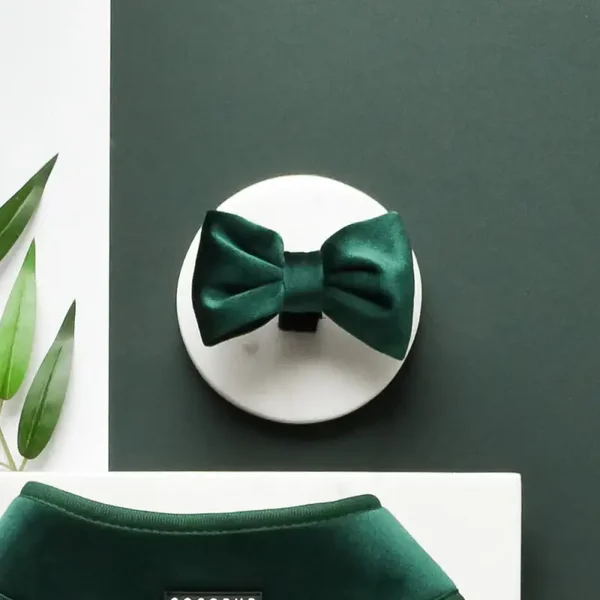 Bow Tie Fluweel - Christmas Green