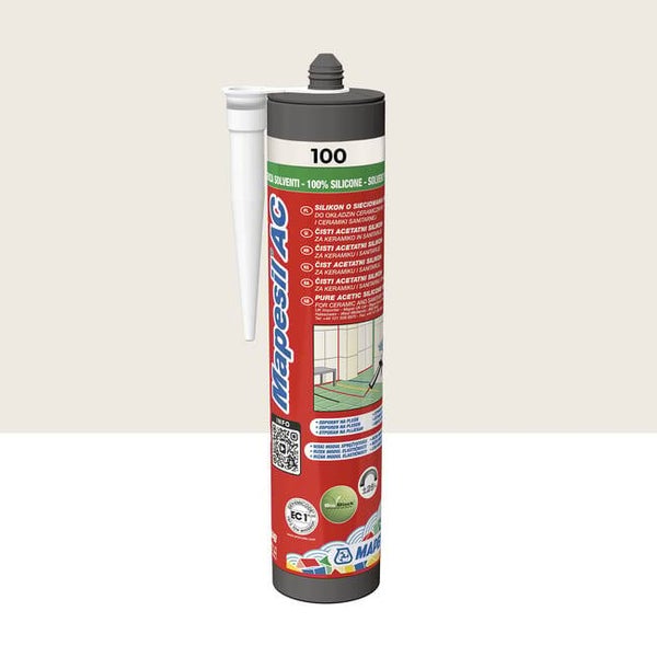 Silicone acetico Mapesil AC 100 Bianco