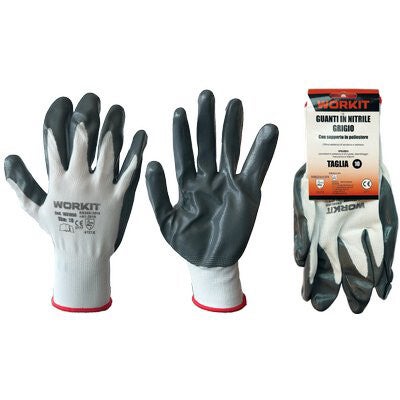 Guanti Nitrile Grigio Workit