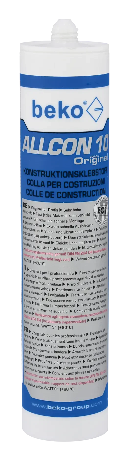 Allcon 10 Colla per costruzioni 310 ml