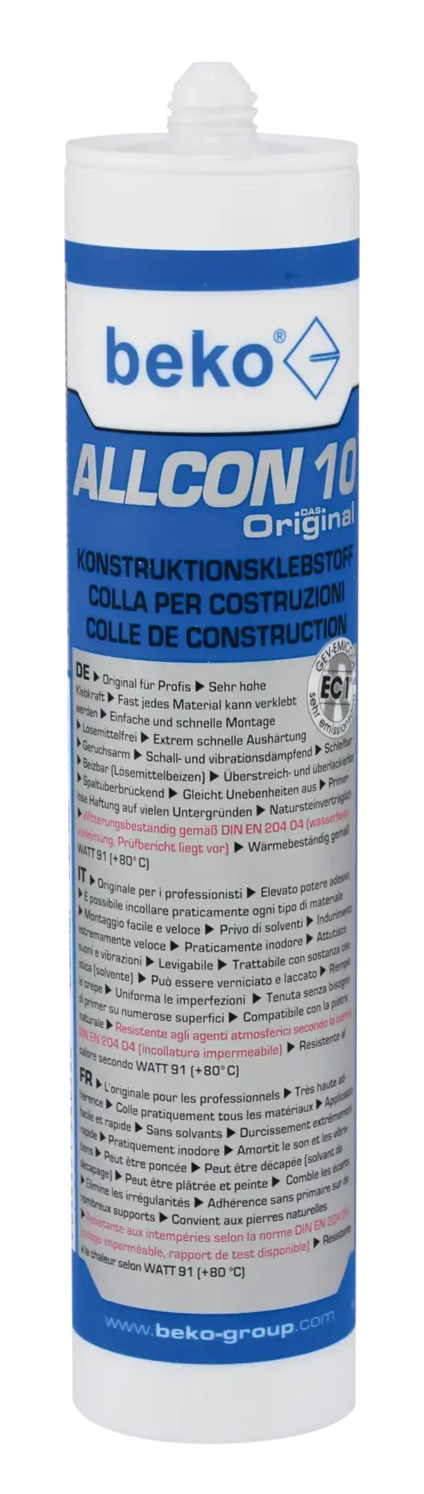 Allcon 10 Colla per costruzioni 310 ml