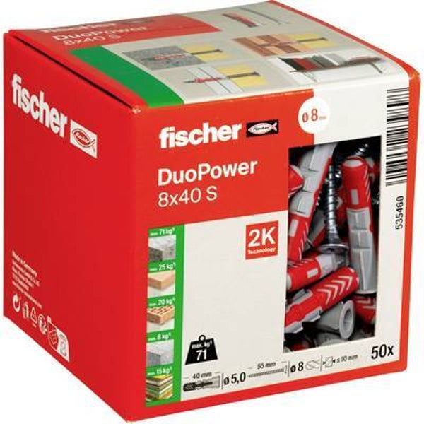 Tasselli Fischer Duopower 8x40 - 50 Pz