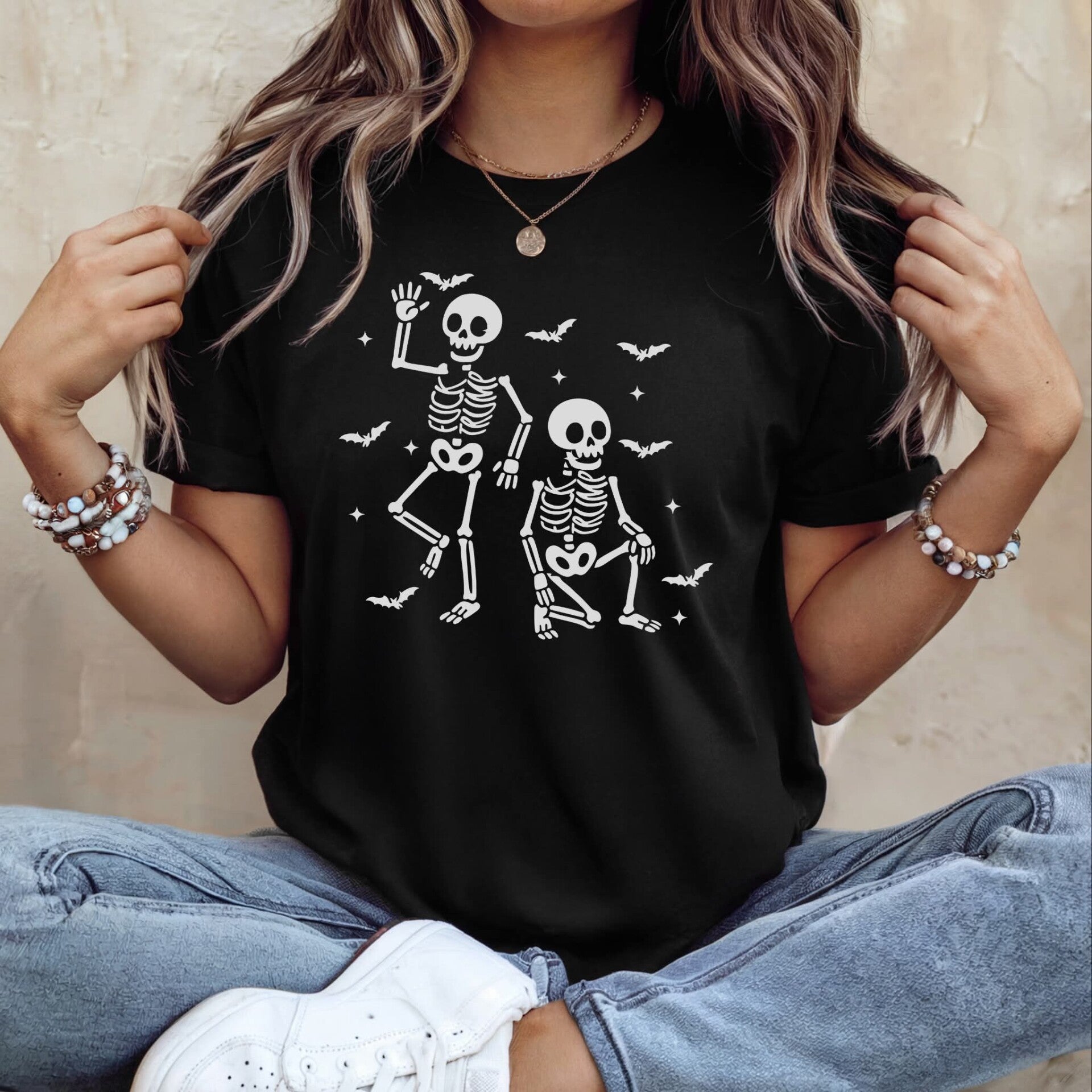 Skeleton Shirt with Hidden Message FUCK TRUMP