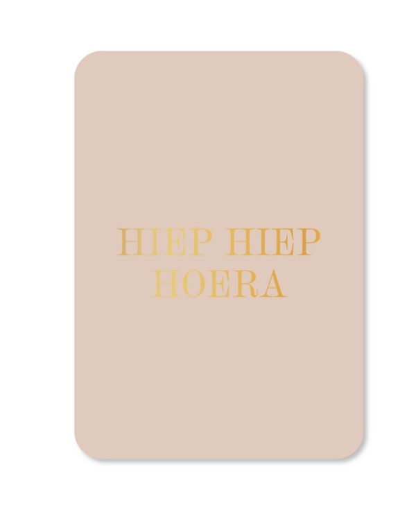 Kaart met Envelop - Hiep Hiep Hoera