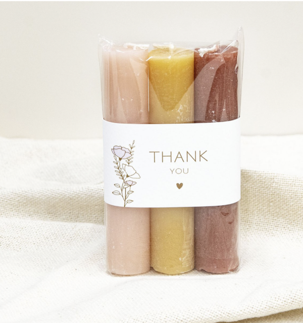 Kaarsen Cadeau "Thank You"
