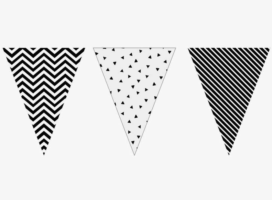 Vlaggenlijn zwart-wit