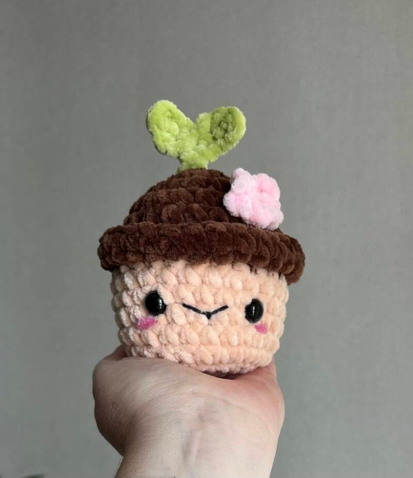 Gehaakt plushie plantje
