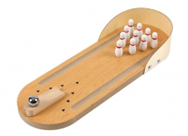 Gioco in legno mini bowling