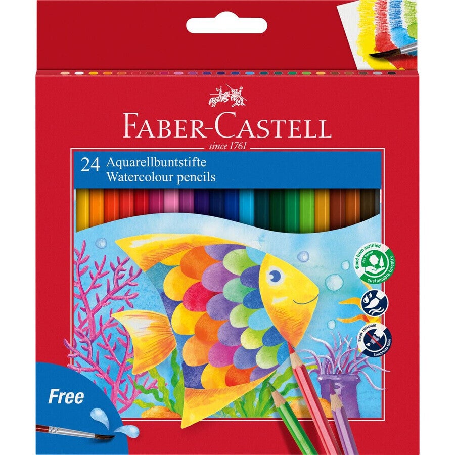 Faber-Castell 24 Matite Colorate Acquerellabili