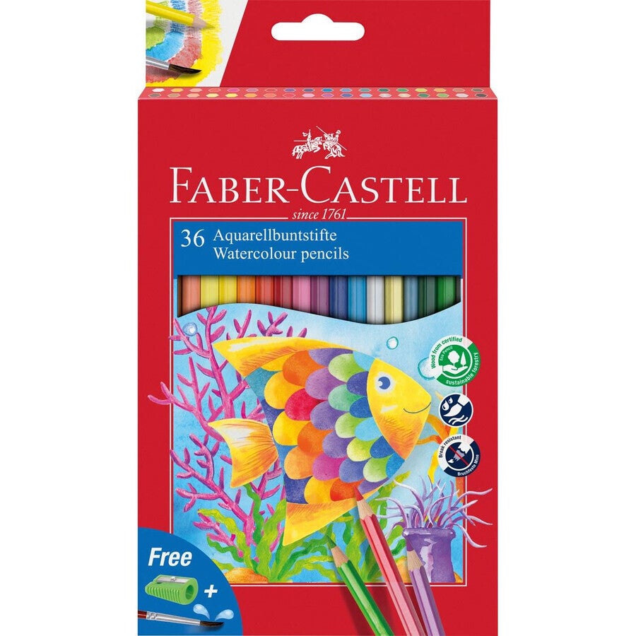 Faber-Castell 36 Matite Colorate Acquerellabili
