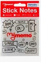 Nikoffice My Memo - Stick Notes Trasparenti in Plastica (76x76 mm)