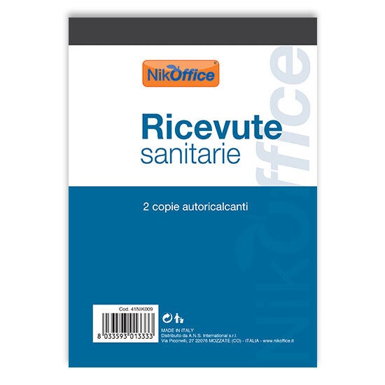 Blocco ricevuta sanitaria