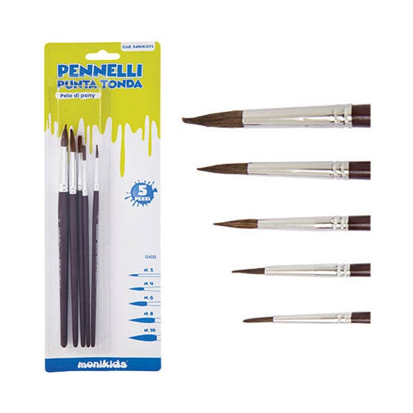 Set pennelli punta tonda