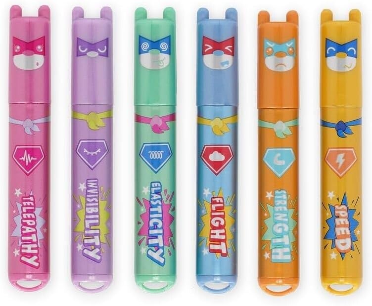 Legami Set di 6 Mini Evidenziatori - Teddy's Superpower