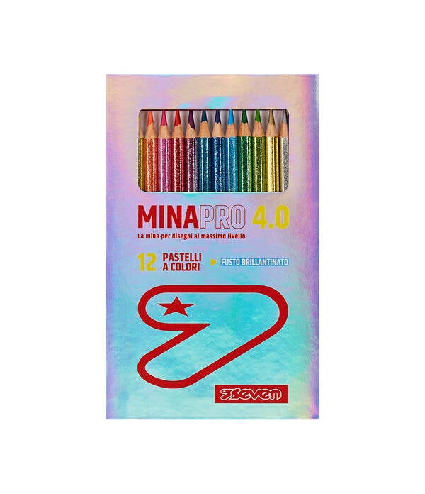 12 Pastelli Brillantinati Seven® Mina Pro 4.0