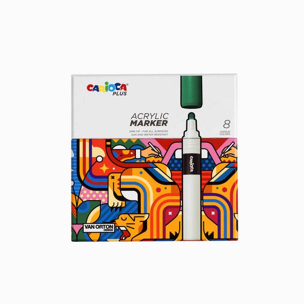 CARIOCA Plus Marcatore Acrilico Scatola Rigida - 8 Pz