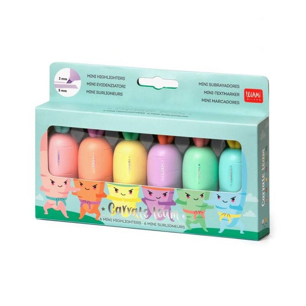 Set di 6 Mini Evidenziatori - Carrate Team