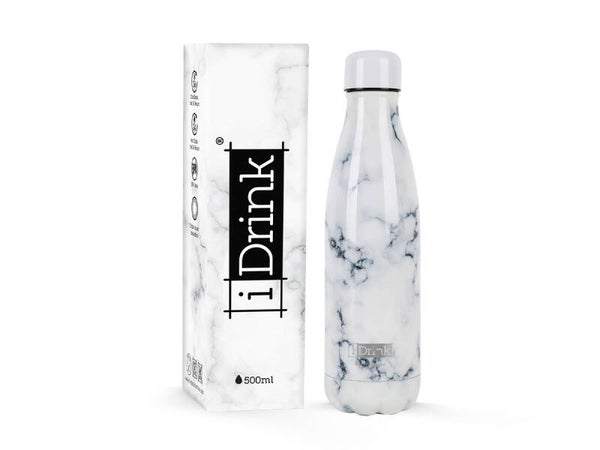 Borraccia termica IDRINK 500ml Marble white