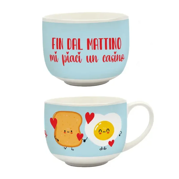 Tazza porcellana Fin dal mattino mi piaci un casino