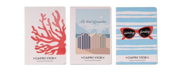 Colourbook-Set 3 mini quaderni – Capri Vice