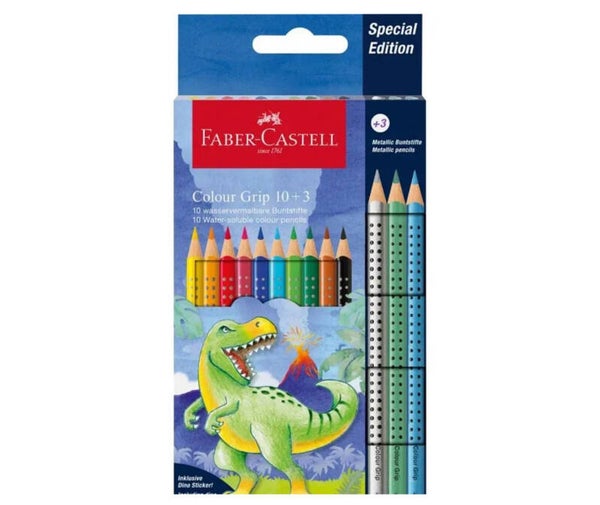 Faber castell Matite colorate Colour Grip Dinosauro 10+3