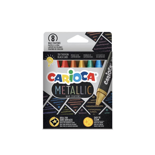 Carioca Pastelli Maxi Wax Metallic - 8 Pz