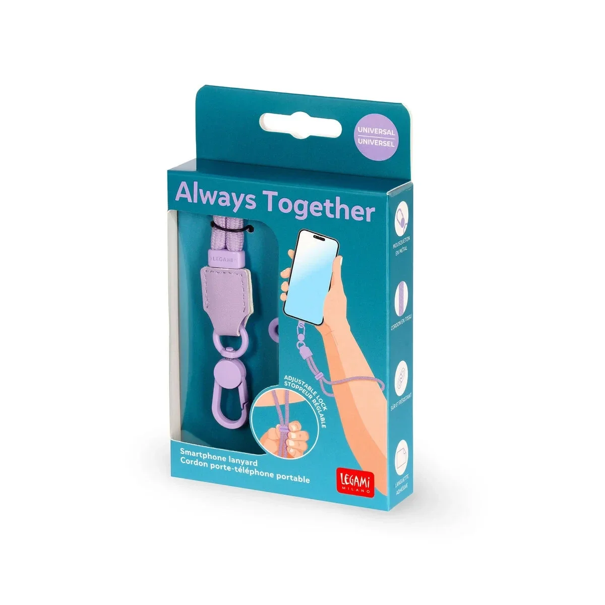Cordino Porta Cellulare da Polso Lilac - Always Together Wrist da polso