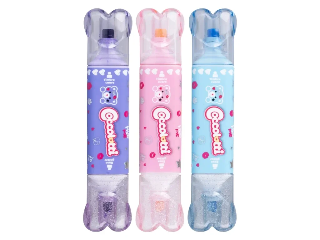 Set 3 evidenziatori con timbro Coccolotti
