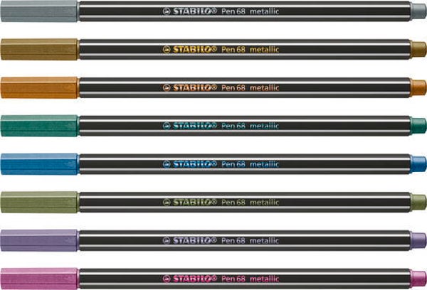 STABILO Pen 68 metallic argento