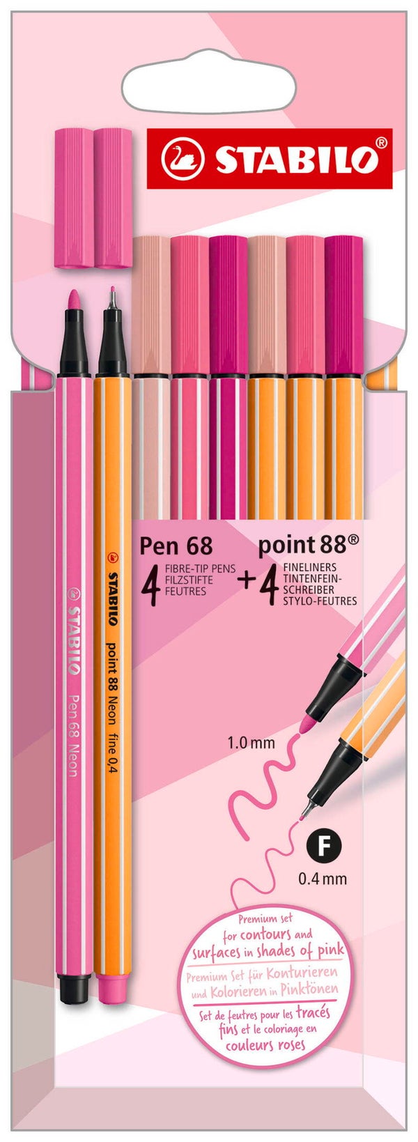 STABILO Pen 68 e point 88 Shades of pink