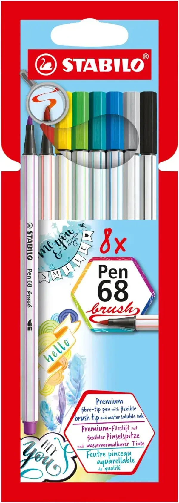 Astuccio 8 Stabilo Pen68 brush