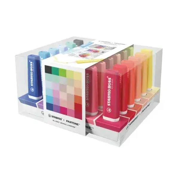 STABILO BOSS ORIGINAL x Pantone™ Desk Set – Edizione Limitata 30 Evidenziatori