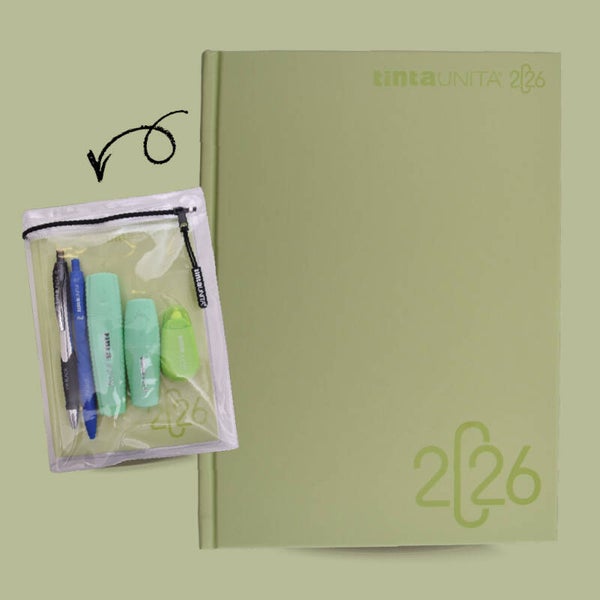 Diario scuola Tinta Unita 2025/2026 verde mela