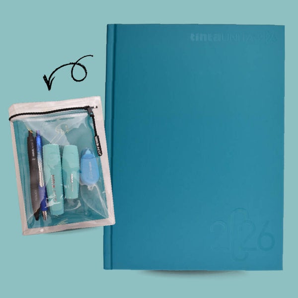 Diario scuola Tinta Unita 2025/2026 verde tiffany