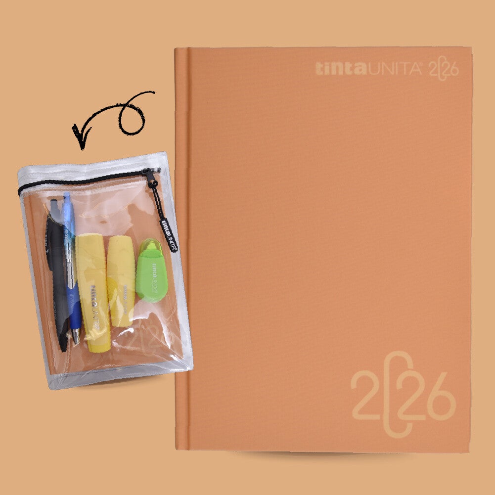 Diario scuola Tinta Unita 2025/2026 arancione chiaro