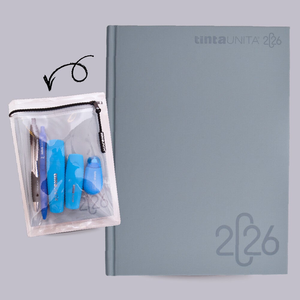 Diario scuola Tinta Unita 2025/2026 grigio