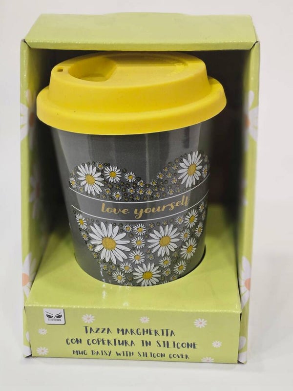 Tazza margherita con coperchio