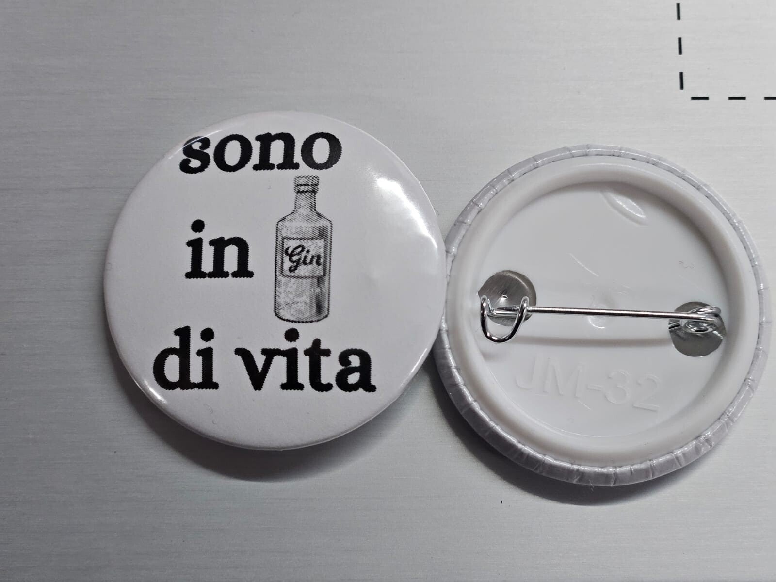 Spilletta "Sono in GIN di vita" – 32mm Sereniu®