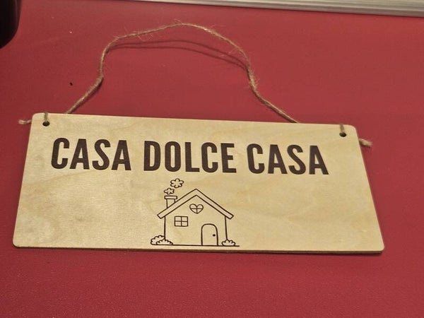 Targhetta Decorativa "Casa Dolce Casa" in Legno – Sereniu®