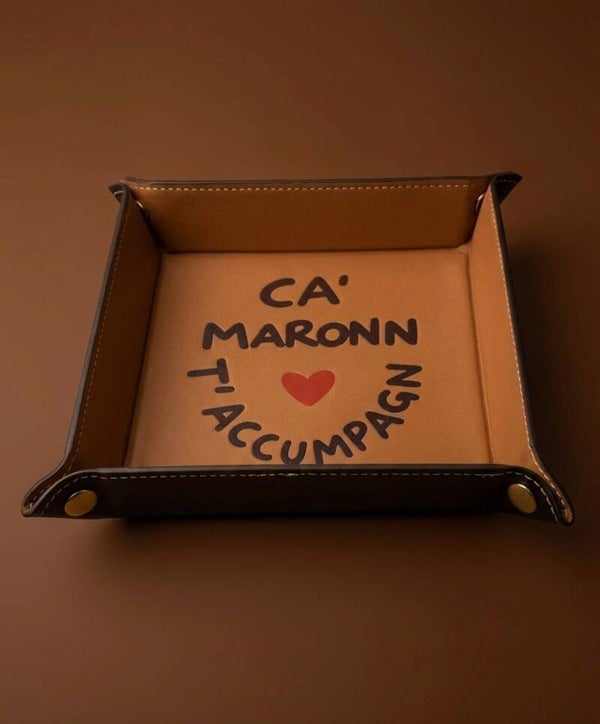 Svuotatasche Sereniu® in ecopelle – "Ca' Maronn t'accumpagn"